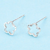 925 Sterling Silver Hollow Plum Blossom Stud Earrings STER-T005-10-2