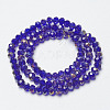 Electroplate Transparent Glass Beads Strands EGLA-A034-T2mm-H05-2
