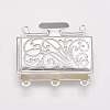 Brass Multi-strand Box Clasps kk291-S-2