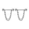 304 Stainless Steel Nipple Rings WG03B2E-10-1