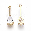 Transparent Glass Pendants X-GLAA-R212-13E-2