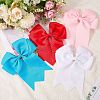 Bowknot Polyester Alligator Hair Clips for Women Girls OHAR-CP0001-26A-4