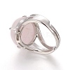Adjustable Natural & Synthetic Gemstone Finger Rings RJEW-O033-F-1-4