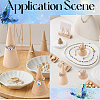 12Pcs 3 Styles Wooden Ring Displays RDIS-SC0001-04-5