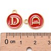 Golden Plated Alloy Enamel Charms ENAM-S118-03D-3