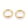 Brass Spring Gate Rings KK-T078-20G-04-2