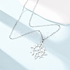 304 Stainless Steel Sun Moon Symbol Cutout Pendant Cable Chain Necklaces for Men Women NJEW-K308-07P-3