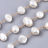 Handmade Natural Freshwater Pearl Beaded Chains CHC-S010-001-1