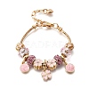 Alloy Enamel European Beads Charm Bracelets BJEW-F495-01G-2