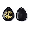 Natural Black Stone Pendants G-T122-71A-3