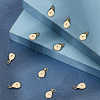 12Pcs Brass Micro Pave Clear Cubic Zirconia Pendants ZIRC-BBC0003-70-4