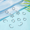 10Pcs Brass Micro Pave Cubic Zirconia Huggie Hoop Earring Findings KK-BBC0013-42-4