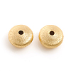Matte Style Brass Textured Beads KK-L155-10B-2