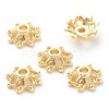 Rack Plating Alloy Flower Bead Caps KK-J277-08G-1