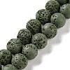 Synthetic Lava Rock Dyed Beads Strands G-H311-08C-03-1