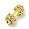 Brass Micro Pave Clear Cubic Zirconia Beads KK-G493-34A-G02-2