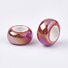 Electroplate Porcelain Beads PORC-T003-01-06-2