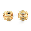 Brass Grooved Beads KK-N259-27A-3