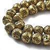 Electroplated Natural Lava Rock Beads Strands G-A251-D01-01D-3