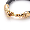 Retro Leather Cord Bracelets BJEW-L642-33G-2