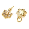 Brass Micro Pave Clear Cubic Zirconia Charms CU-CBA6E4E-05G-2