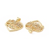 Brass Micro Pave Cubic Zirconia Pendants ZIRC-P106-07G-3