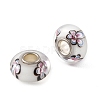 Lampwork & Brass Core European Beads LAMP-P019-01P-25-2