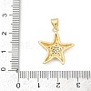 Brass Micro Pave Cubic Zirconia Pendants KK-D317-071G-3