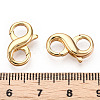 Brass Hook Clasps X-KK-N254-18G-3