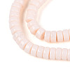 Opaque Solid Color Glass Beads Strands GLAA-N026-3x6mm-01-3