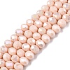 Electroplate Glass Beads Strands EGLA-A044-P8mm-B05-1