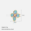 304 Stainless Steel & Enamel Cuff Open Rings FS-WG13A6D-01-5