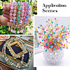  7 Strands 7 Colors Baking Painted Transparent Crackle Glass Bead Strands DGLA-TA0001-02-8