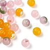 90Pcs 6 Style Spray Painted Glass Beads GGLA-YW0001-10-5