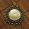 Transparent Clear Domed Glass Cabochon Cover for Alloy Photo Pendant Making KK-X0052-NF-2