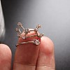 Twelve Constellation Brass Micro Pave Clear Cubic Zirconia Cuff Rings FS-WG8E359-19-1