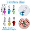 120Pcs 6 Colors Plastic Pendants FIND-SC0010-90B-2