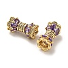 Brass Micro Pave Cubic Zirconia Beads ZIRC-P112-05G-01-2