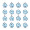 Platinum Plated Alloy Enamel Charms X-ENAM-S118-04C-P-2