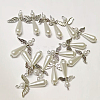 100Pcs 10 Styles Tibetan Style Alloy Fairy Wing Beads TIBEB-CJ0001-27-6