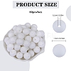 80Pcs Round Silicone Focal Beads SIL-SZ0001-24-17-2