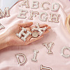 2 Sets 2 Colors Letter A-Z Imitation Pearl Cloth Patches PATC-TA0001-01-7