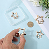 4Pcs 2 Styles Zinc Alloy Spring Gate Rings FIND-GF0007-56KCG-3