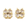 Brass Pave Clear Cubic Zirconia Connector Charms Magnet Links CU-CBA48B8-02G-1
