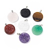 Natural Mixed Gemstone Pendants G-P491-04P-1