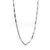 Non-Tarnish 201 Stainless Steel Rectangle Bar Link Chain Necklaces NJEW-Q336-05A-P-1