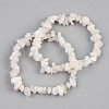 Unisex Chip Natural Rainbow Moonstone Beaded Stretch Bracelets BJEW-S143-37-7