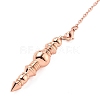 Brass Dowsing Pendulum Big Pointed Pendants KK-H491-08RG-2