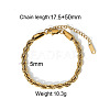 European Style 304 Stainless Steel Rope Chain Bracelet for Women HM2215-6-1