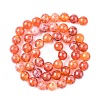 Natural Fire Crackle Agate Beads Strands G-G212-8mm-10-2